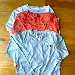 3 Under Armour womens loose long sleeve Heat Gear